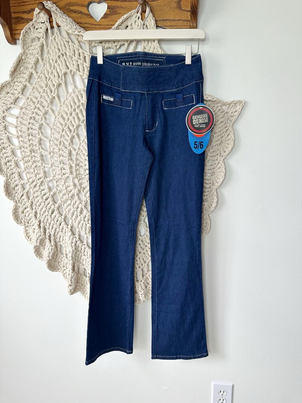R.V.T Serve Piping Hot Vintage Y2K Deadstock Low Rise Stretch Denim Bootcut Jean